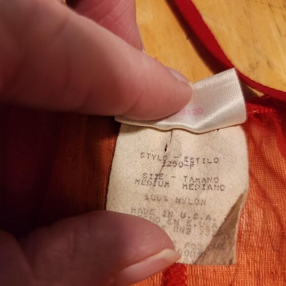 Vintage Y2k Frederick's of Hollywood red floral bodice sheer babydoll camisole - Picture 5 of 6